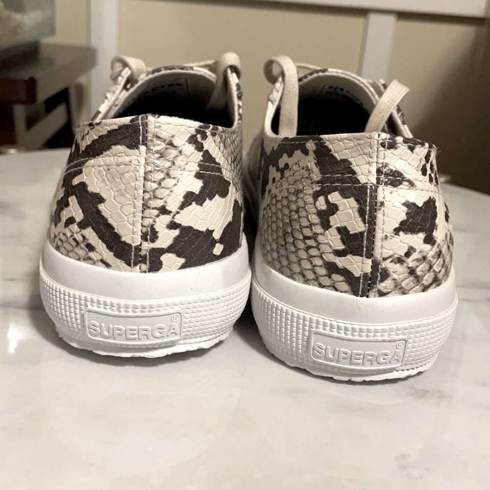 NWOT Superga Faux Grey Snakeskin Sneakers 2750 - Picture 8 of 10